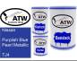 Preview: Nissan, Purplish Blue Pearl Metallic, TJ4: 500ml Lackdose + 500ml Klarlack + 250ml Härter - Set, von ATW Autoteile West.